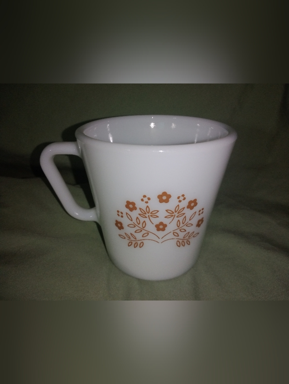 Vintage Pyrex Summer Impressions Flower Coffee Mug Cup 3 1/2" Tall